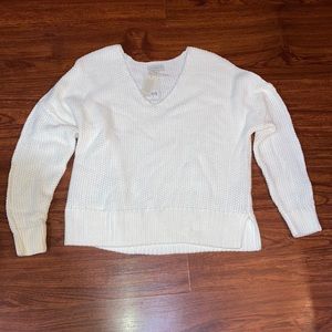 Lucky Brand Cream Crochet Sweater NWT